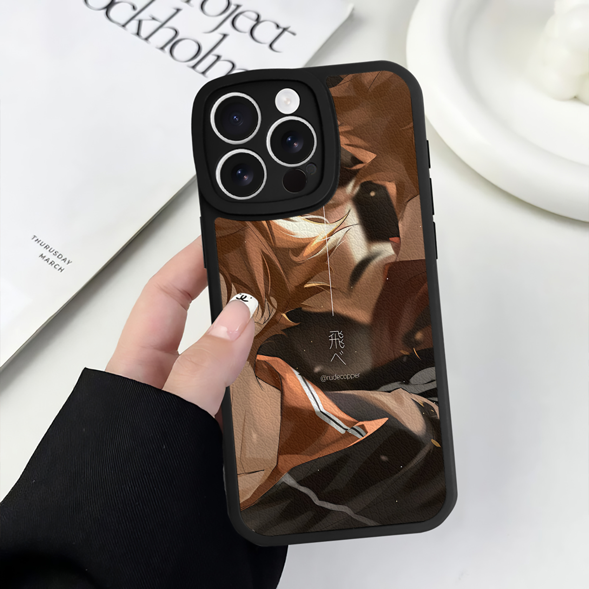 （画像用） ハイキュー!! Haikyu!! 【iPhone 16シリーズ対応】シリコンスマホケース（レザー調） 材質：シリコン